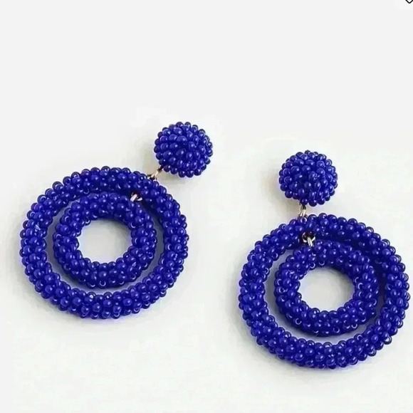 J Crew Circle Beaded Earrings - Picture 2 of 3